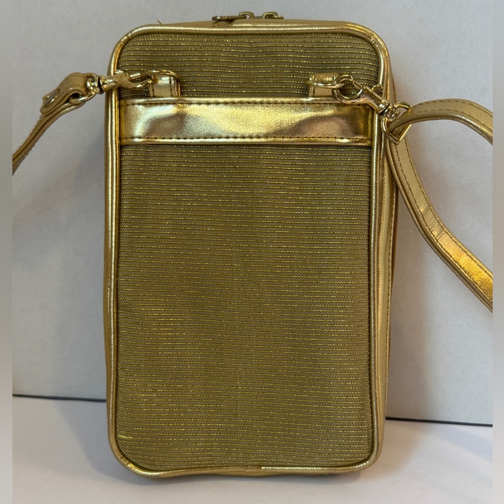 Oscar de la Renta Vintage Metallic Gold Crossbody Bag